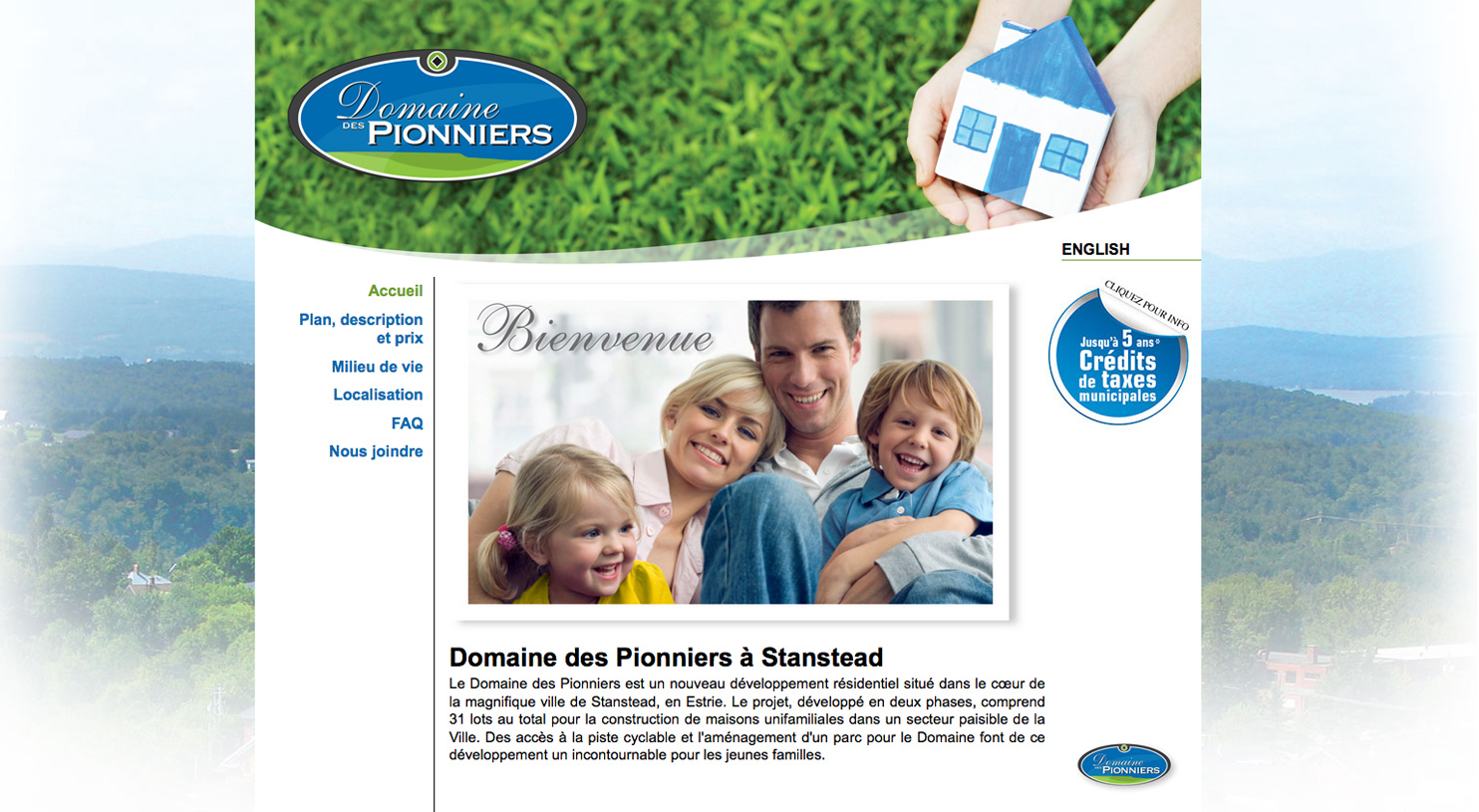 Domaine des Pionniers site web