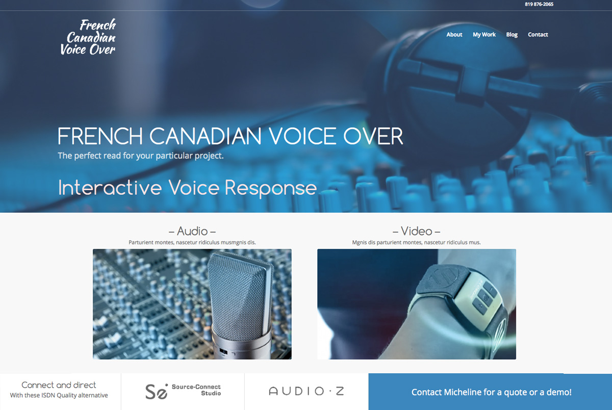 Site Web French Canadian Voice Over